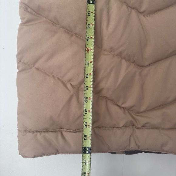 camel • vintage goose down puffer vest suede warm tan neutral outdoor hiking - Picture 8 of 8